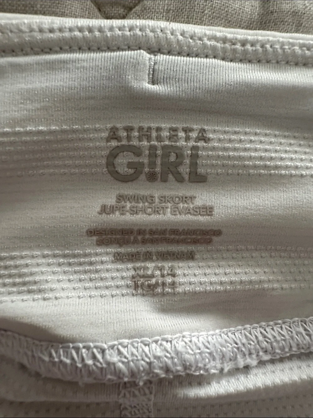 Athleta White Layered Athletic Skort